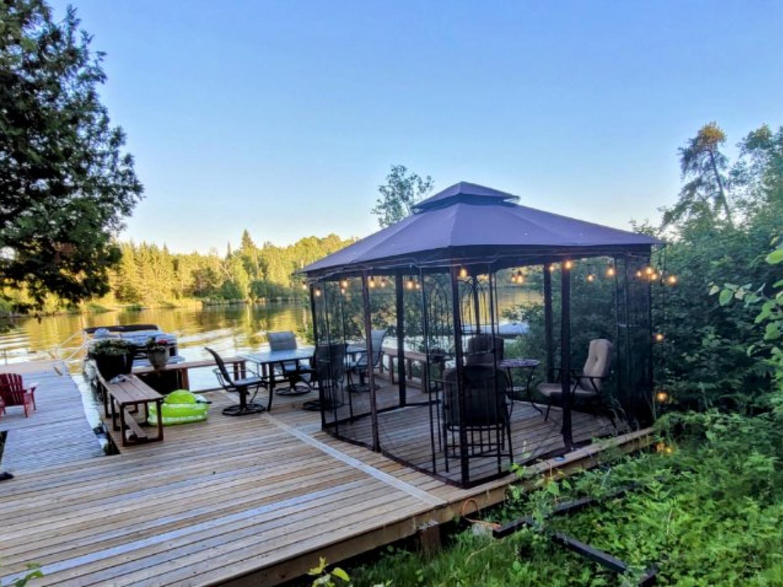 Brereton Lake  - Lakefront  Cottage for Sale - Deck at Waters Edge