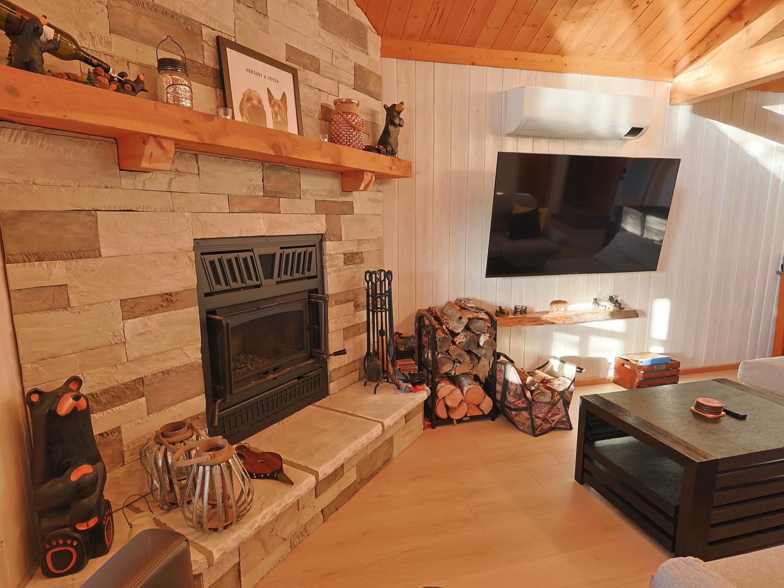 Caddy Lake Lakefront 4 Season Cottage - Living Room